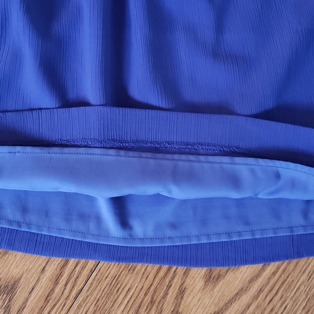 NWOT LOFT | blue chiffon lined skirt | 2P | L 16.5 | W 14.5 - Picture 6 of 8